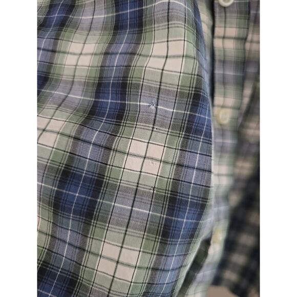 Eddie Bauer Green Plaid Long Sleeve Western Work Button Down Shirt Men's Size XL - Picture 3 of 5